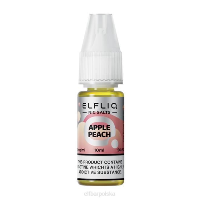 elfbar elfliq jabłkowo-brzoskwiniowe sole nic - 10ml-10 mg/ml 42RP219