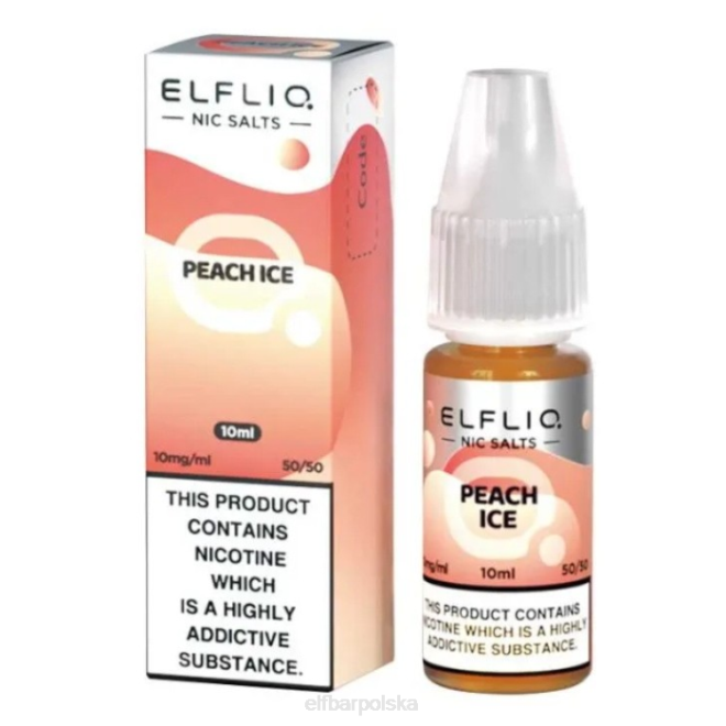 elfbar elfliq nic salts - lód brzoskwiniowy - 10ml-10 mg/ml 42RP185