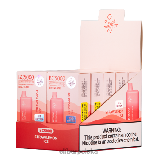 ELFBAR lód truskawkowy bc5000 konsumencki - 40mg - pojedynczy 2H2D51