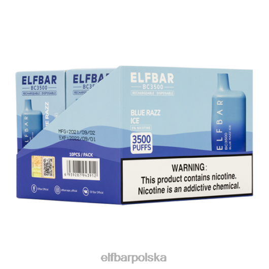ELFBAR niebieski razz ice 3500 konsumencki - pojedynczy - 50 mg 2H2D55