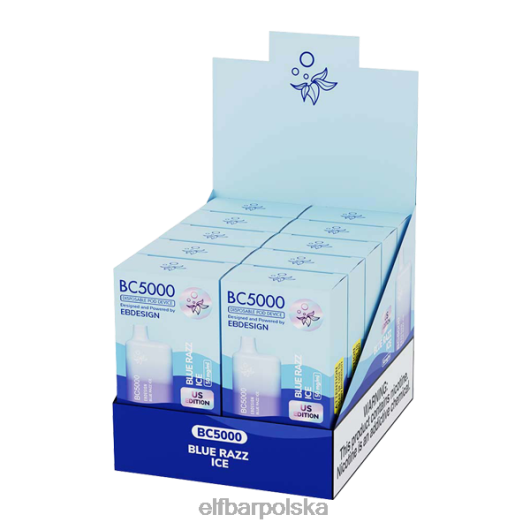 ELFBAR niebieski razz ice eb bc5000 konsumencki - pojedynczy - 40 mg 2H2D10
