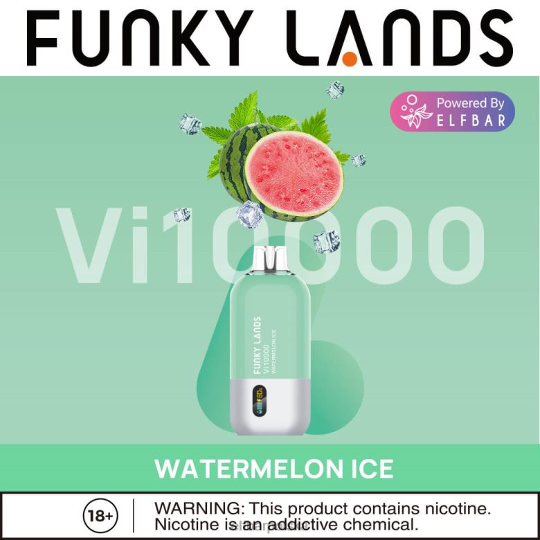 ELFBAR Funky Lands Best Smak jednorazowych waporyzatorów vi10000 z lodem 46XNB154 lód arbuzowy