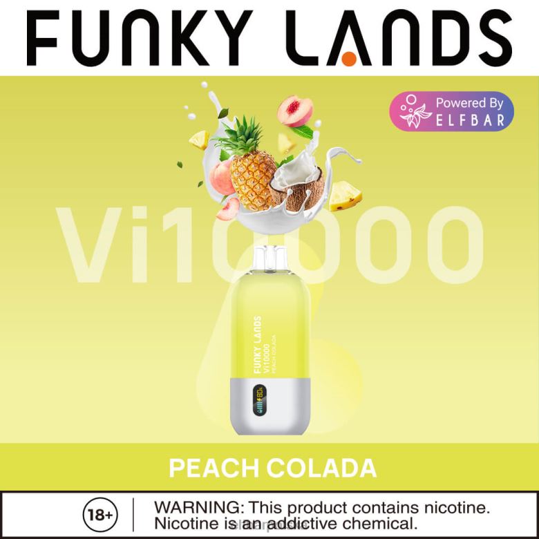 ELFBAR Funky Lands Best Smak jednorazowych waporyzatorów vi10000 z lodem 46XNB154 lód arbuzowy