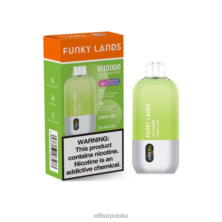 ELFBAR Funky Lands Best Smak jednorazowych waporyzatorów vi10000 z lodem 46XNB156 lód duet winogron żurawinowych