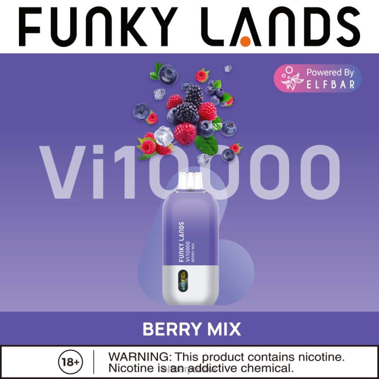 ELFBAR Funky Lands jednorazowe zaciągnięcia vape vi10000 46XNB163 jagoda róża mięta