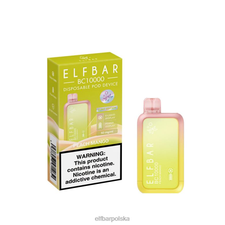 ELFBAR Najlepszy jednorazowy vape bc10000 o najlepszym smaku. Najlepsza sprzedaż 46XNB12 brzoskwiniowe mango