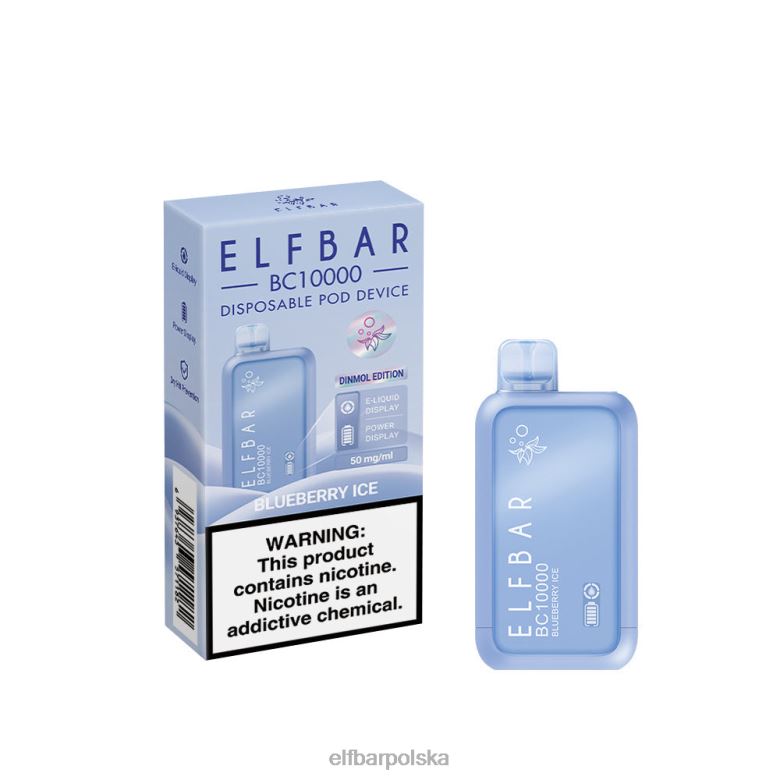 ELFBAR Najlepszy jednorazowy vape bc10000 o najlepszym smaku. Najlepsza sprzedaż 46XNB13 lód jagodowy