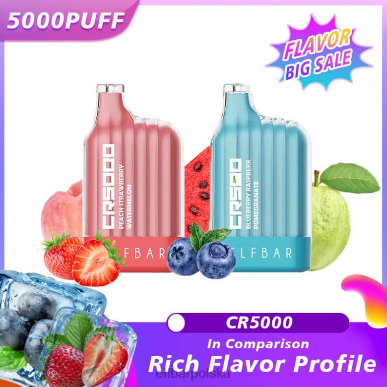 ELFBAR Wielka wyprzedaż jednorazowego vape cr5000 o najlepszym smaku 46XNB16 arbuz