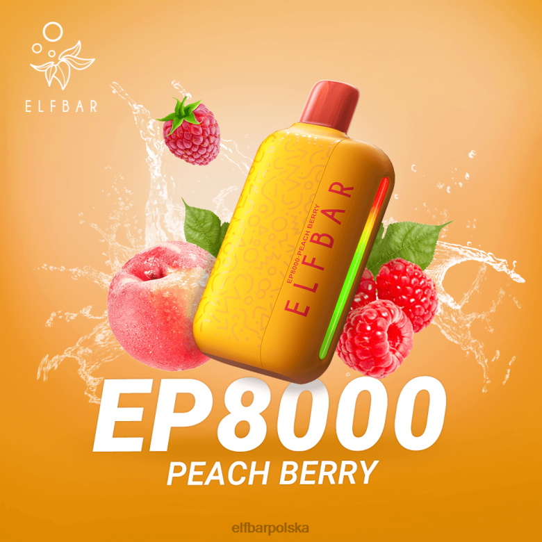 ELFBAR jednorazowe vape nowe zaciągnięcia ep8000 46XNB65 niebieski razz lód