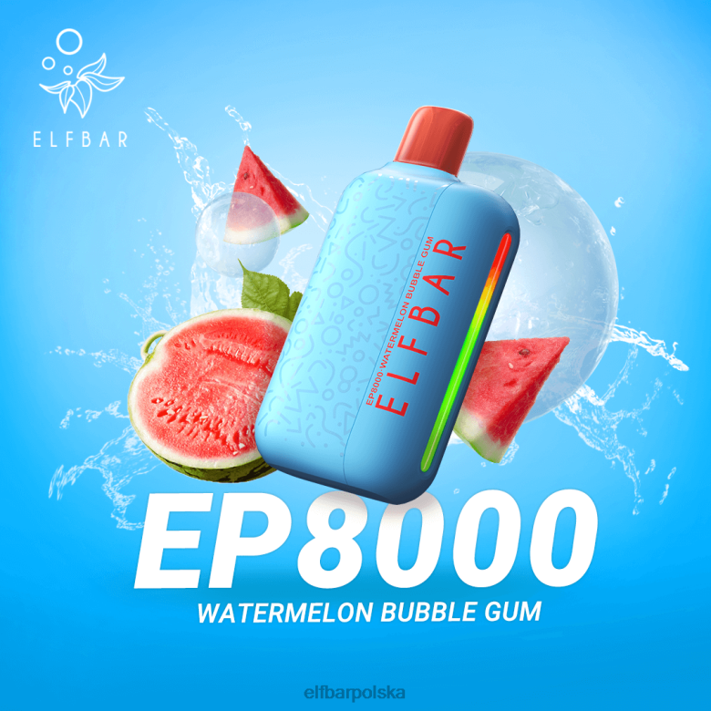 ELFBAR jednorazowe vape nowe zaciągnięcia ep8000 46XNB65 niebieski razz lód