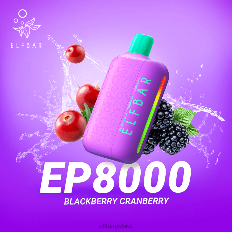 ELFBAR jednorazowe vape nowe zaciągnięcia ep8000 46XNB65 niebieski razz lód