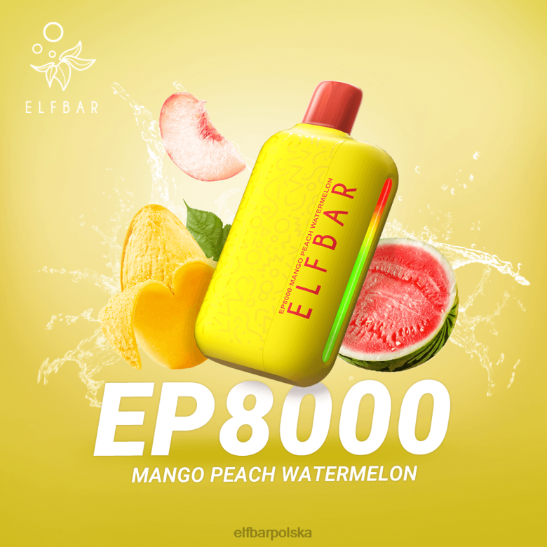 ELFBAR jednorazowe vape nowe zaciągnięcia ep8000 46XNB69 lód brzoskwiniowy