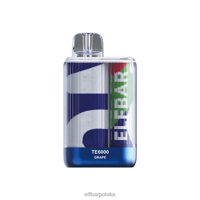 ELFBAR jednorazowe zaciągnięcia vape te6000 46XNB86 winogrono