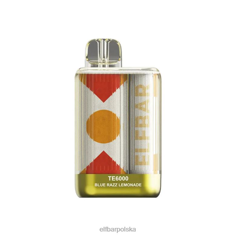 ELFBAR jednorazowe zaciągnięcia vape te6000 46XNB90 niebieska lemoniada razz