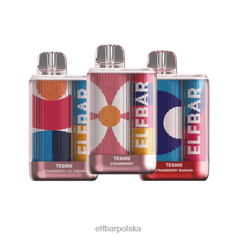 ELFBAR jednorazowe zestawy vape te6000 truskawkowe 46XNB95 truskawka