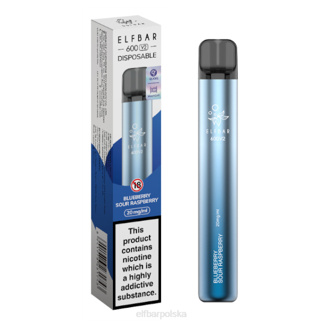 Waporyzator jednorazowy elfbar 600v2 - 20mg 42RP10 jagoda kwaśna malina