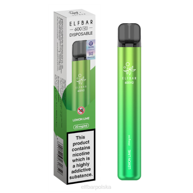 Waporyzator jednorazowy elfbar 600v2 - 20mg 42RP15 cytryna, limonka