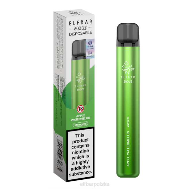Waporyzator jednorazowy elfbar 600v2 - 20mg 42RP21 arbuz jabłkowy