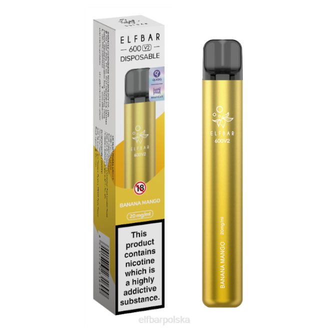 Waporyzator jednorazowy elfbar 600v2 - 20mg 42RP22 mango bananowe