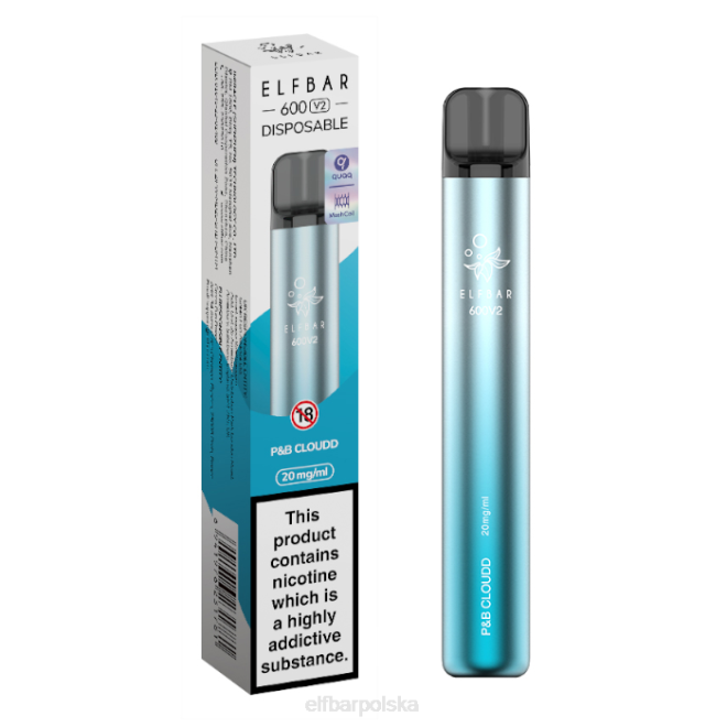 Waporyzator jednorazowy elfbar 600v2 - 20mg 42RP25 chmura p&b