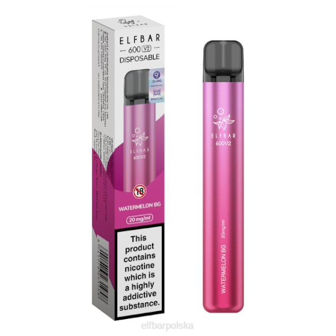 Waporyzator jednorazowy elfbar 600v2 - 20mg 42RP27 arbuz b