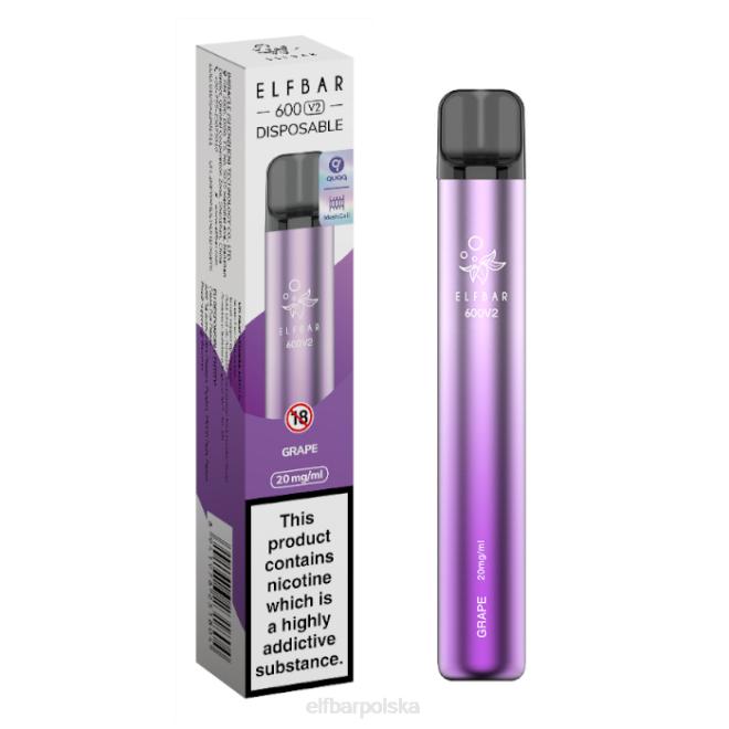 Waporyzator jednorazowy elfbar 600v2 - 20mg 42RP2 winogrono