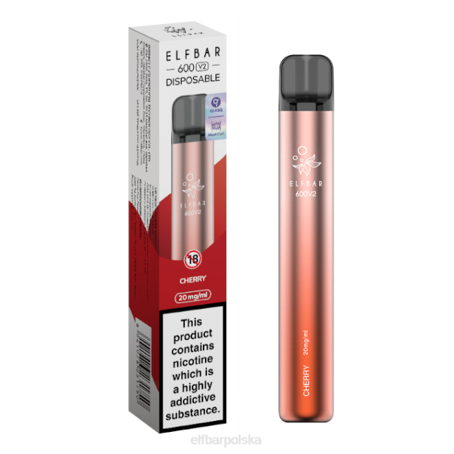 Waporyzator jednorazowy elfbar 600v2 - 20mg 42RP5 wiśnia