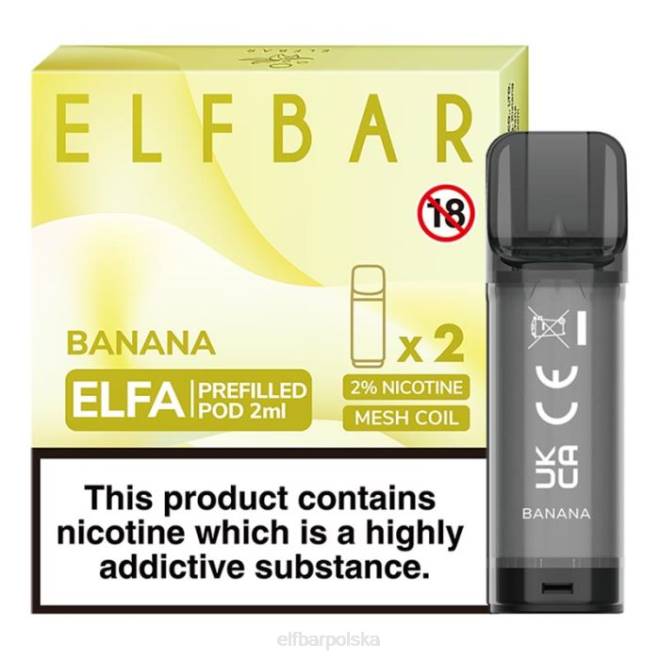 elfbar elfa kapsułka - 2ml - 20mg (2 opakowania) 42RP105 banan