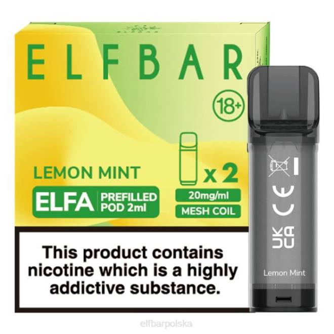 elfbar elfa kapsułka - 2ml - 20mg (2 opakowania) 42RP110 cytryna, mięta