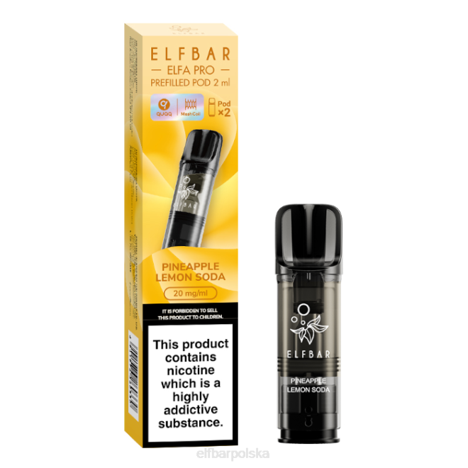 elfbar elfa pro napełnione kapsułki - 20 mg - 2 szt 42RP96 ananasowo-cytrynowe qi