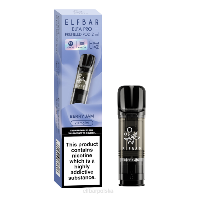 elfbar elfa pro napełnione kapsułki - 20 mg - 2 szt 42RP98 jagodowy śnieg