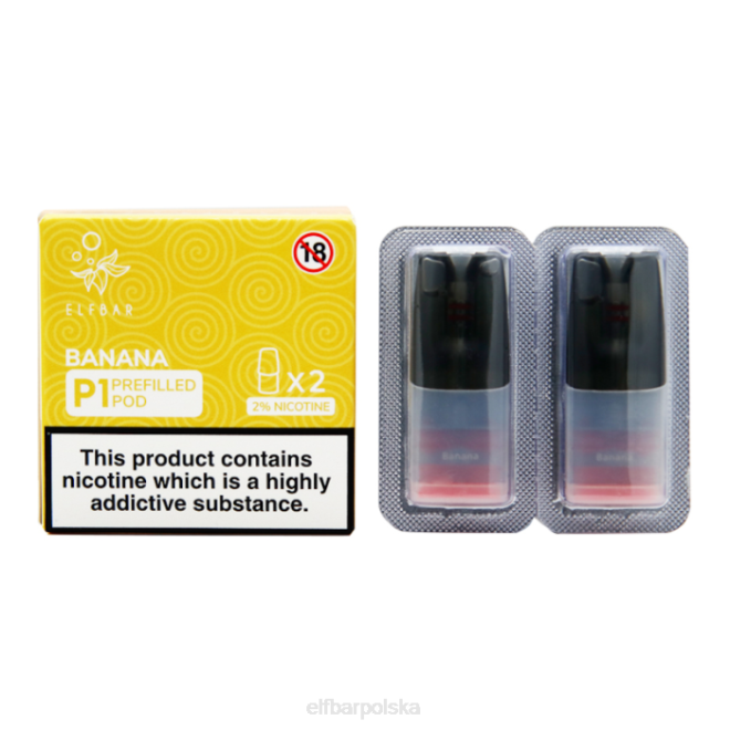 elfbar mate 500 p1 napełnione kapsułki - 20 mg (2 opakowania) 42RP143 banan