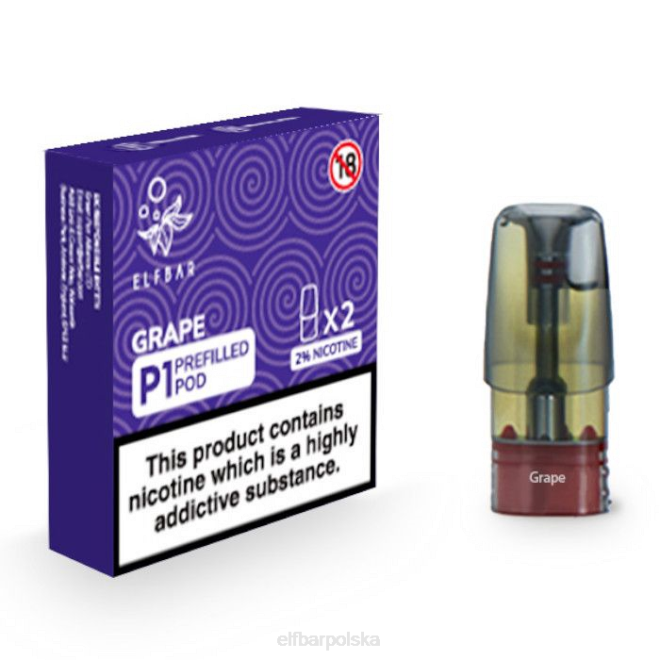 elfbar mate 500 p1 napełnione kapsułki - 20 mg (2 opakowania) 42RP145 winogrono