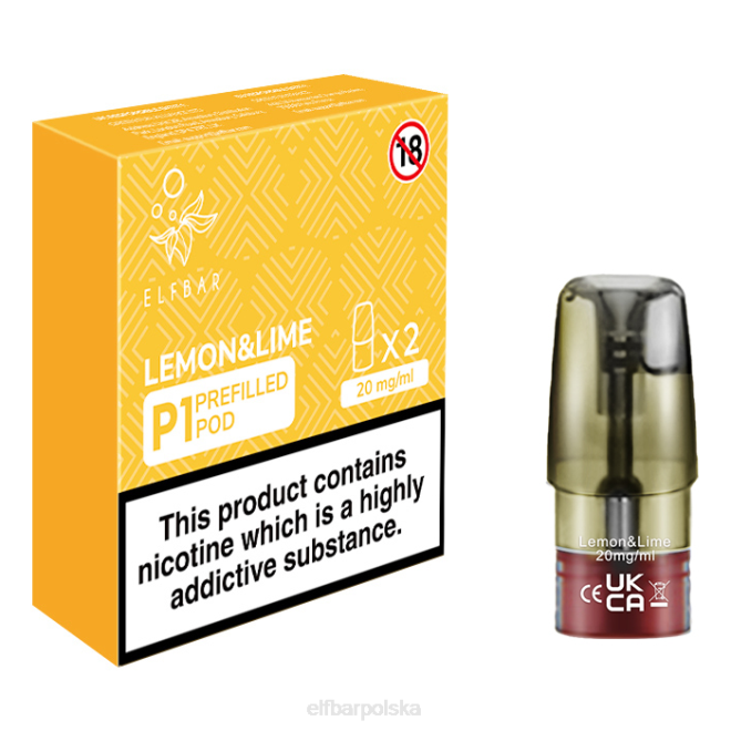 elfbar mate 500 p1 napełnione kapsułki - 20 mg (2 opakowania) cytryna i limonka 42RP149