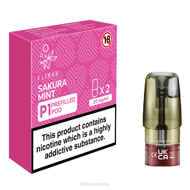 elfbar mate 500 p1 napełnione kapsułki - 20 mg (2 opakowania) sakura mint 42RP167