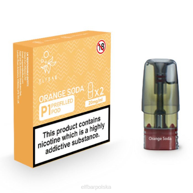elfbar mate 500 p1 napełnione kapsułki - 20 mg (2 opakowania) sody pomarańczowej 42RP155