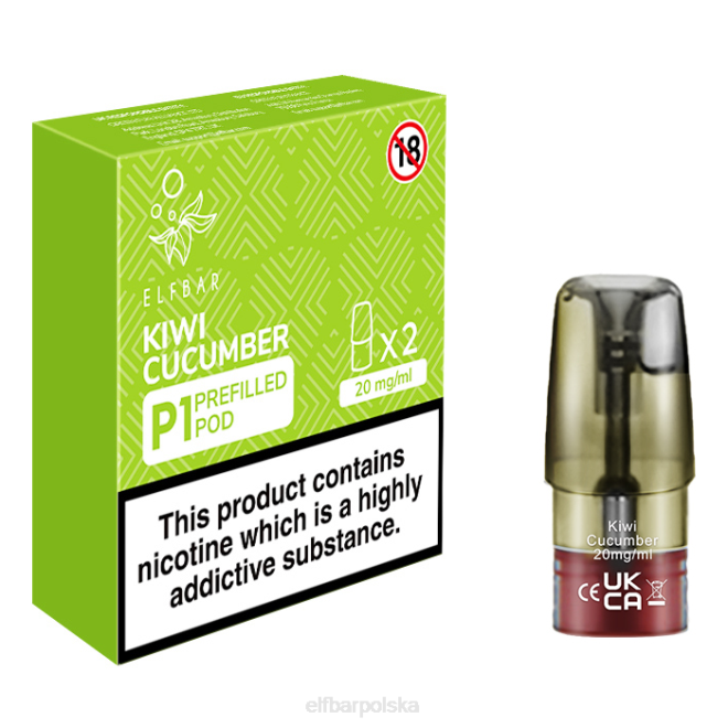 elfbar mate 500 p1 wstępnie napełnione kapsułki - 20 mg (2 opakowania) xenon 42RP168